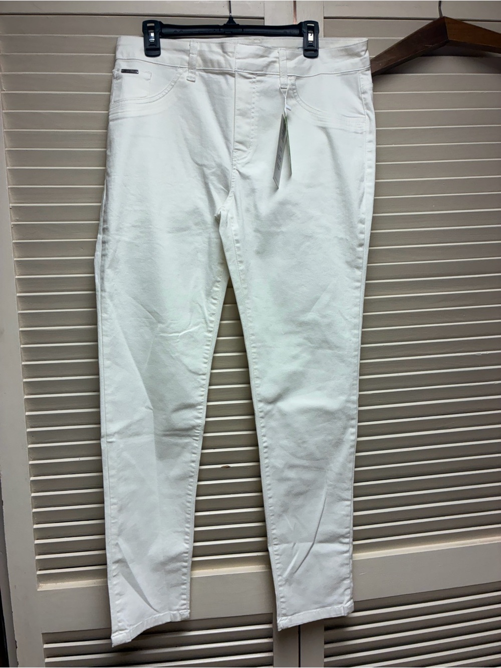 Beija Flor White Woman's Slim Stretch Pants